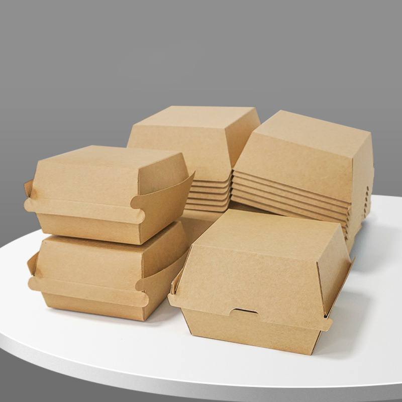 Wholesale Custom Fast Food Packaging Gourmet Burger Box With Logo Burger Box Take Away