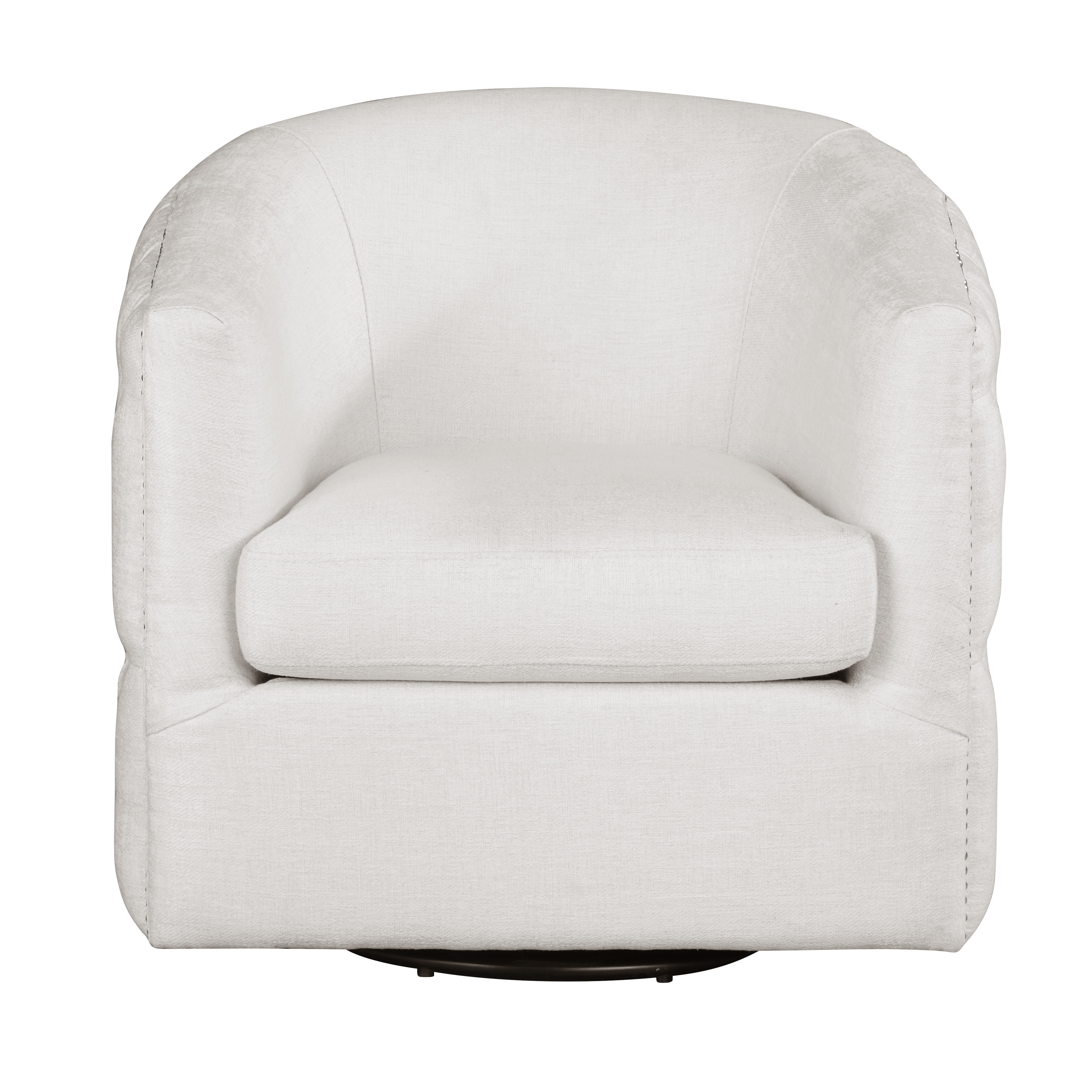 Italian Modern Single-Buttoned Tufted Armrest Swivel club Chair Comfortable Luxury Fabric Upholstered Home Office Living Room