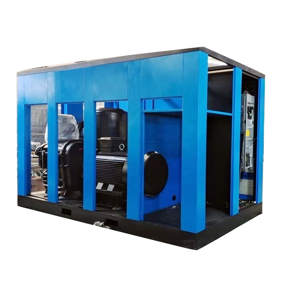 China manufacturer smart control fixed speed variable speed 160kw 200hp water cooler rotary screw air compressor