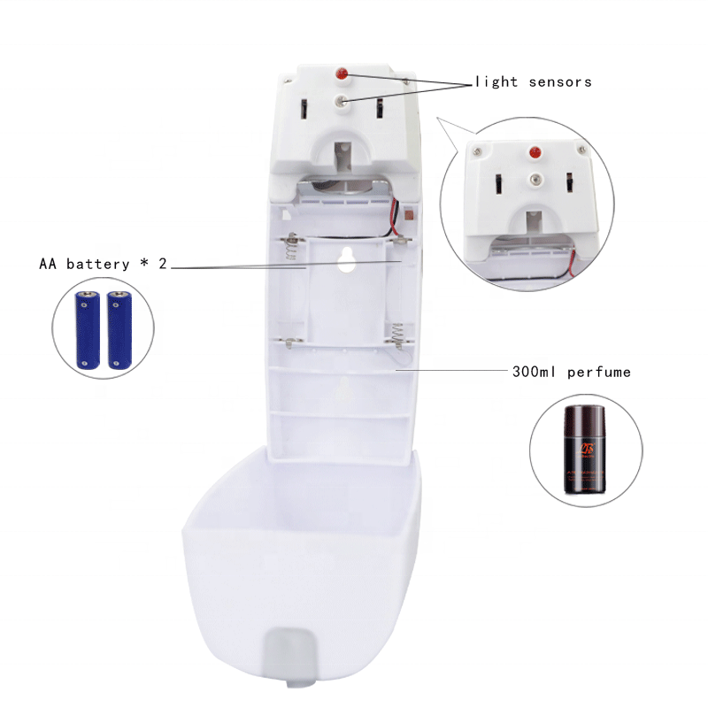 New Design Timer Light Sensor Automatic Bathroom Air Feshner Toliet Sensor Scents Aerosol Dispenser