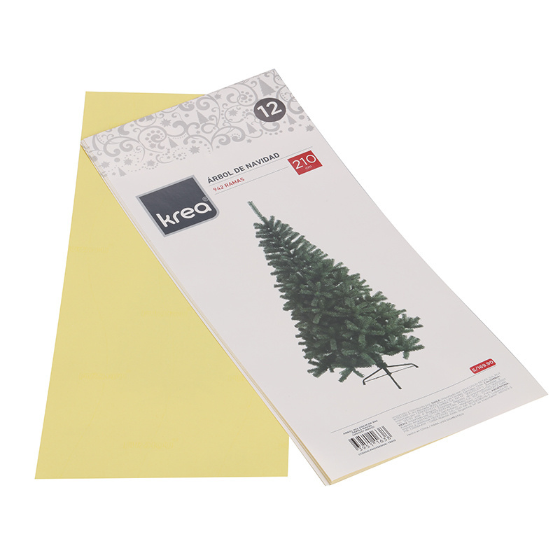 Custom Printed Adhesive Label Plastic Rectangle Color Sticker Christmas Tree Stickers