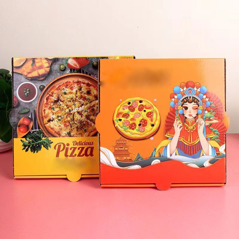 Kraft Packaging Paper Box With Pvc Window  Paper Lunch Box Stash Pizza Wholesale  Paper Box