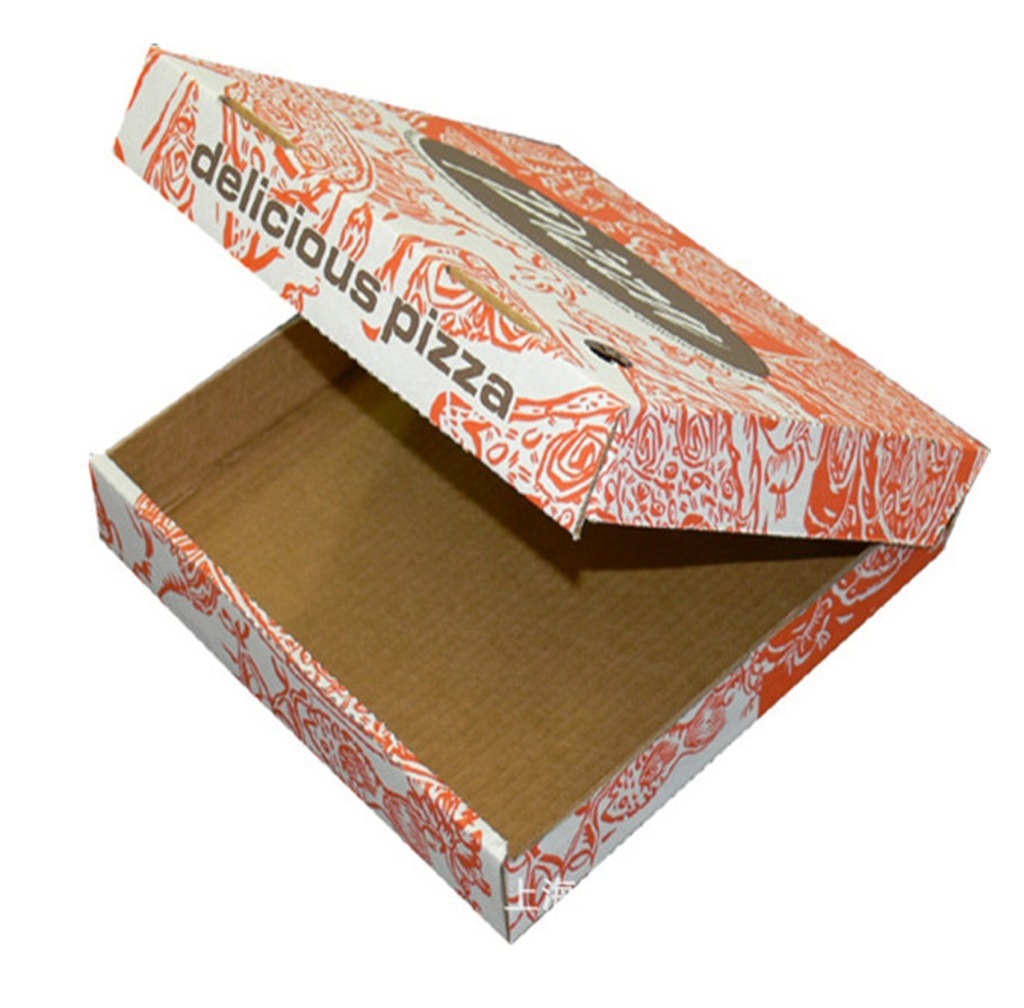 Custom Food grade Printed Pizza Packing Paper Box Bulk Custom Pizza Box