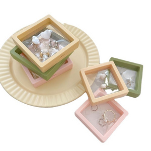 Packaging Plastic Box Dessert Packwoods Box Packaging With Glass Filter Siliconring Boxes Jewelry Packaging Simple