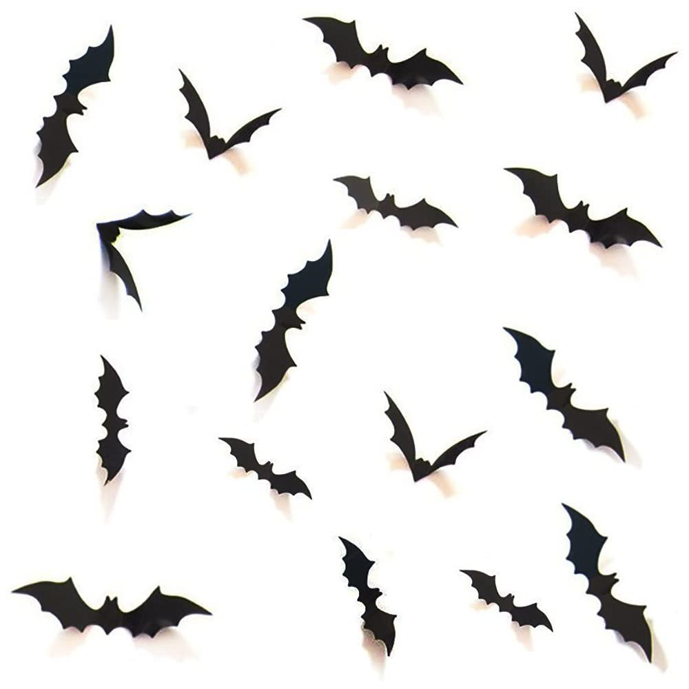 Halloween Party Supplies PVC Scary Bats Decal Wall Sticker Halloween  Home Window Decoration Stickers