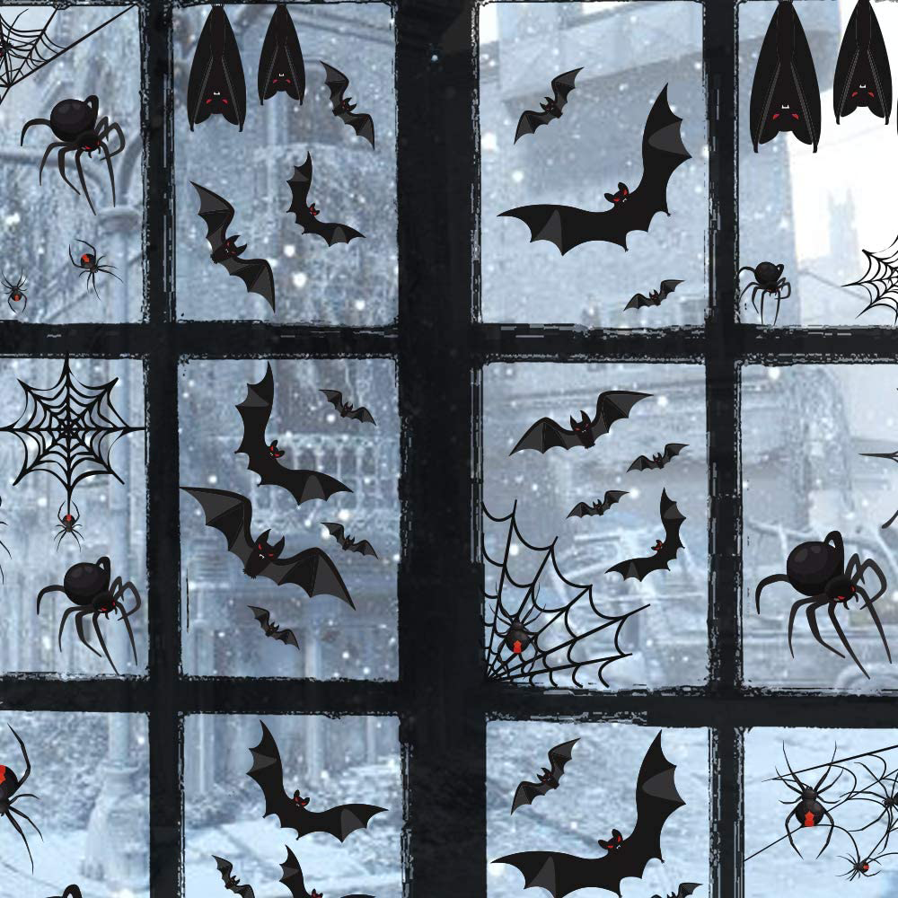 Halloween Party Supplies PVC Scary Bats Decal Wall Sticker Halloween  Home Window Decoration Stickers