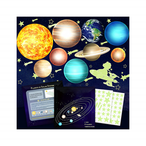 Custom shining Stars and Planets  Kids Wall Decor Stickers for Ceiling Solar System Wall Stickers Room  Outer Space Decals