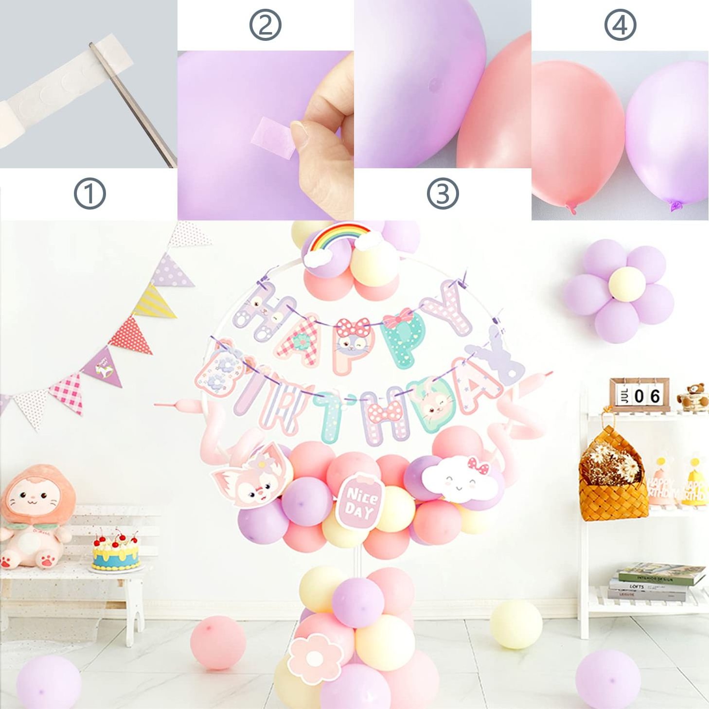 Transparent Balloon Glue Dots Double Sided Removable Adhesive Dots Sticky Dots for Wedding Decoration