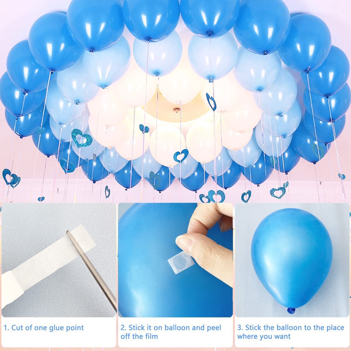 Transparent Balloon Glue Dots Double Sided Removable Adhesive Dots Sticky Dots for Wedding Decoration