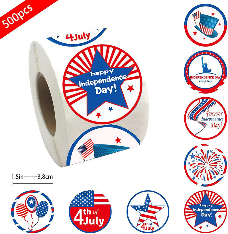 Wall Stickers Pvc Independence Day Flag Stickers Adhesive Static Glass Window Stickers For Home Mirror Decor