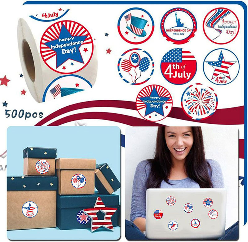 Wall Stickers Pvc Independence Day Flag Stickers Adhesive Static Glass Window Stickers For Home Mirror Decor