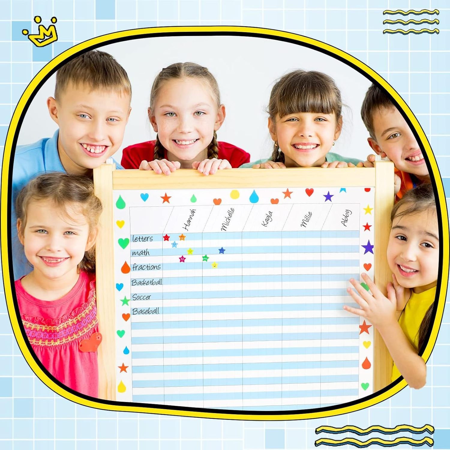 Custom Dry Erase Homework Tracking Chart with Reward Sticker Chart Paper for Teachers Student Responsibility