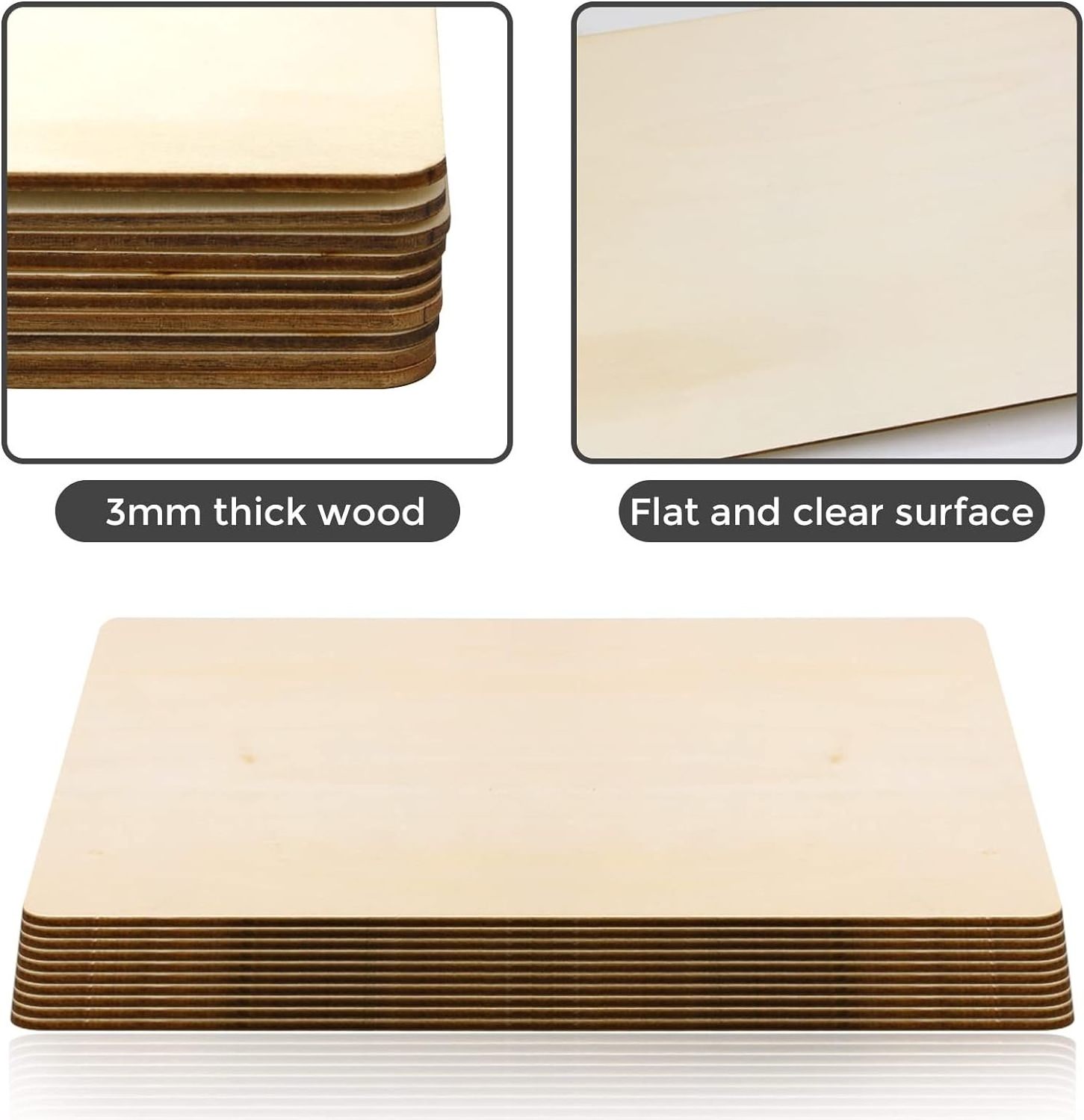 Custom size Craft Wood Plywood Board Basswood Sheets Perfect for DIY Projects Drawing Painting Laser Wood Burning