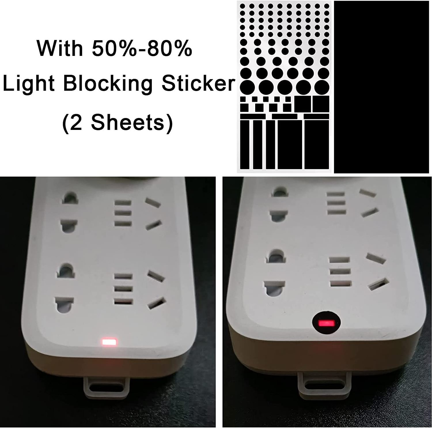 LED Light Blocking Stickers LED Light Blackout Sticker Light Dimming Stickers LED Filters Dimming Sheets Dimming 50%~80% dimming