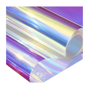 Holographic Clear Window Film Iridescent Window Dichroic Film Decorative Glass Sticker for Home Office