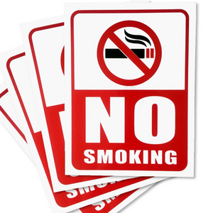 Customize No Smoking No Vaping Sign Label Sticker Vinyl - Durability Self Adhesive Decal