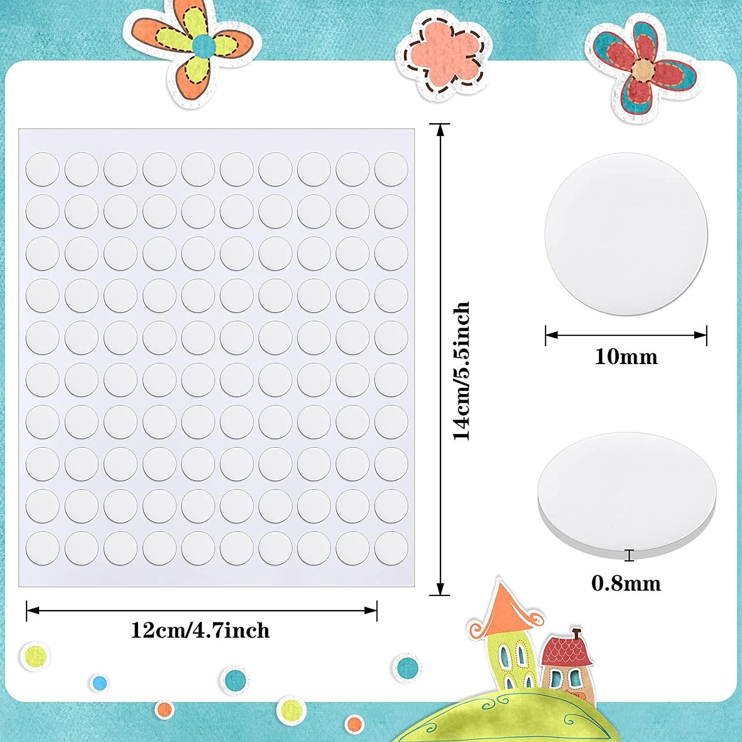 Clear Sticky Tack Adhesive Poster Tacky Putty Removable Round Putty Double-Sided Round No Traces Adhesive Sticker for decoration