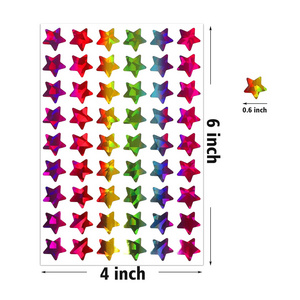 Holographic Rainbow Star Stickers for Kids Reward Behavior Chart Student Planner and School Classroom Teacher Supplies