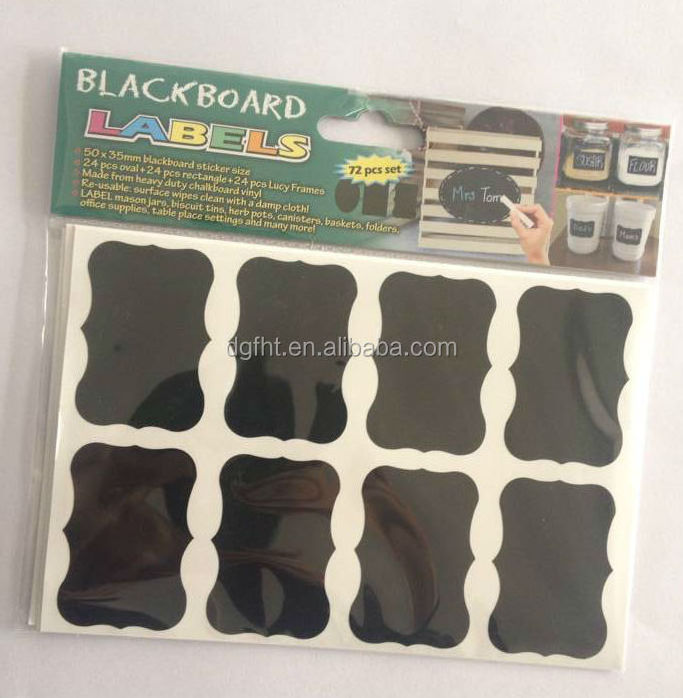 Custom 36pcs Chalkboard Labels Blackboard Sticker Chalk Board Craft Stickers For Kitchen Furniture Jar