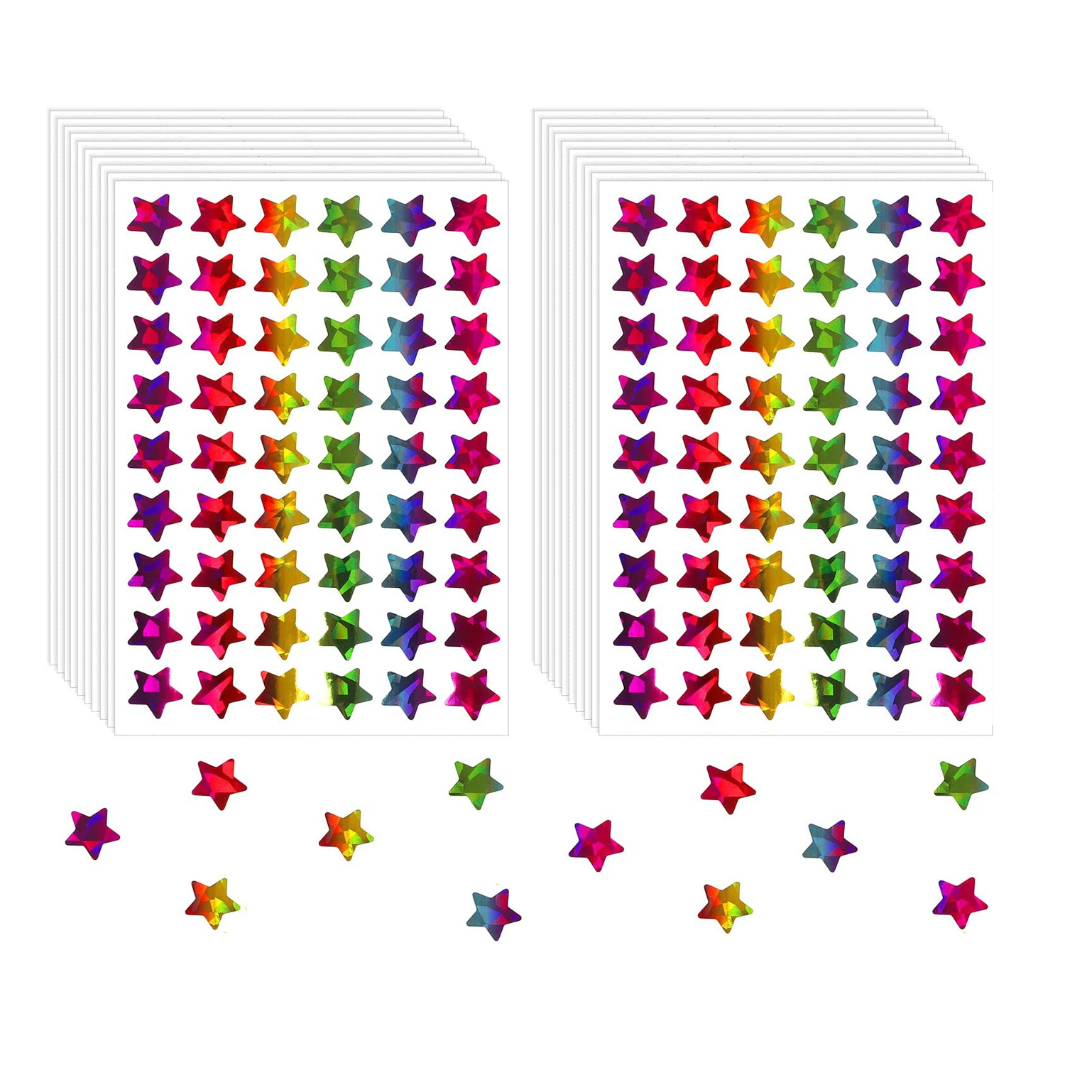 Holographic Rainbow Star Stickers for Kids Reward Behavior Chart Student Planner and School Classroom Teacher Supplies