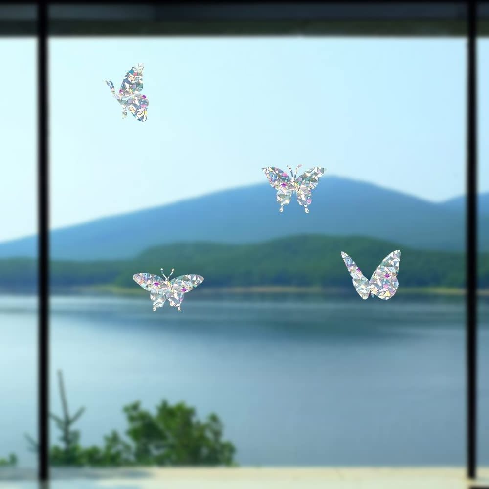 Butterfly Static Window Clings Anti Collision Window Decals for Bird Strikes Glass Alert Stickers sun catcher stickers