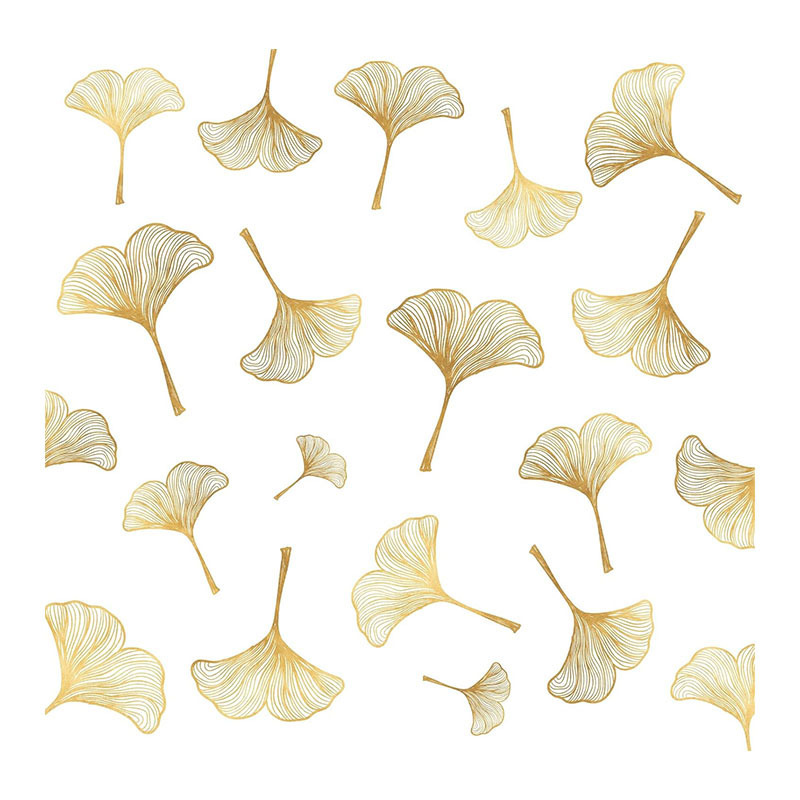 Custom Gold Peel and Stick Modern Leaf Wall Stickers Nordic Plant Art Wallpaper Decals for Bedroom Bathroom Kitchen Decor