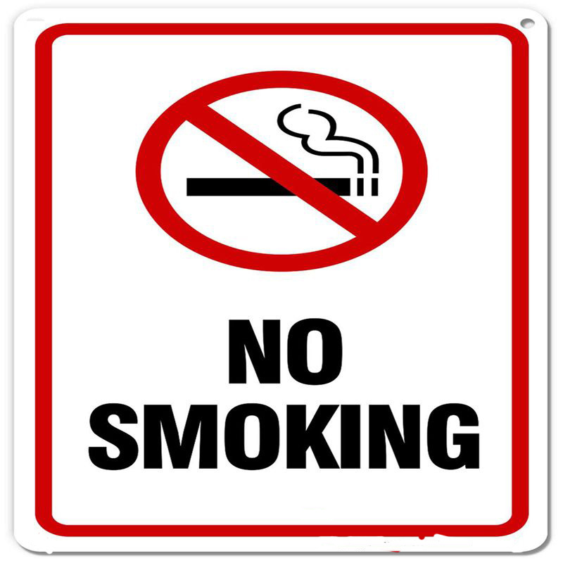 Customize No Smoking No Vaping Sign Label Sticker Vinyl - Durability Self Adhesive Decal