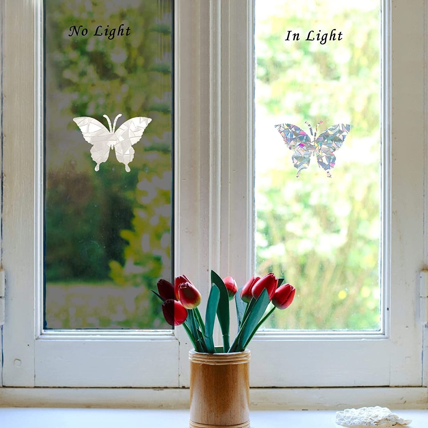 Butterfly Static Window Clings Anti Collision Window Decals for Bird Strikes Glass Alert Stickers sun catcher stickers