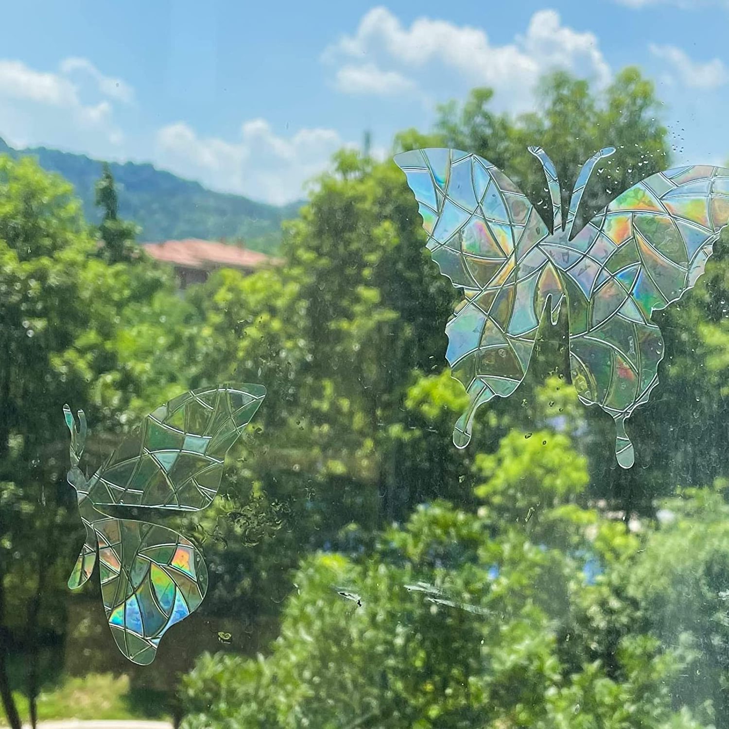 Butterfly Static Window Clings Anti Collision Window Decals for Bird Strikes Glass Alert Stickers sun catcher stickers