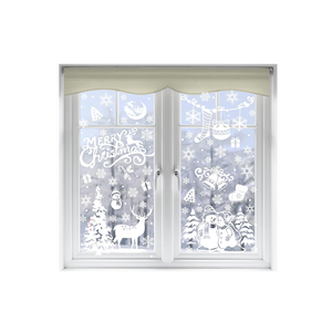 Christmas Window Clings Snowflakes Window Decals Static Stickers For Christmas Decorations Window Ornaments Xmas Party Supplier