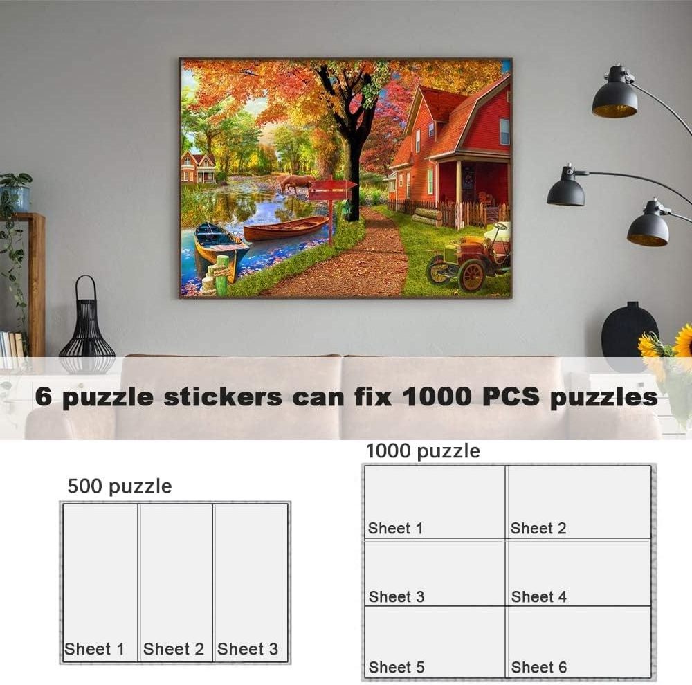 Puzzle Transparent Adhesive Backing Paper Sheets Jigsaw Puzzle Saver Peel And Stick Puzzle Quick Glue Sheets