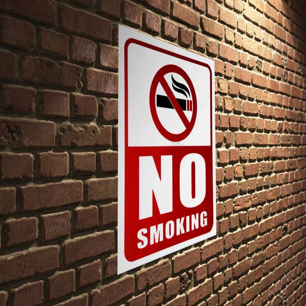 Customize No Smoking No Vaping Sign Label Sticker Vinyl - Durability Self Adhesive Decal