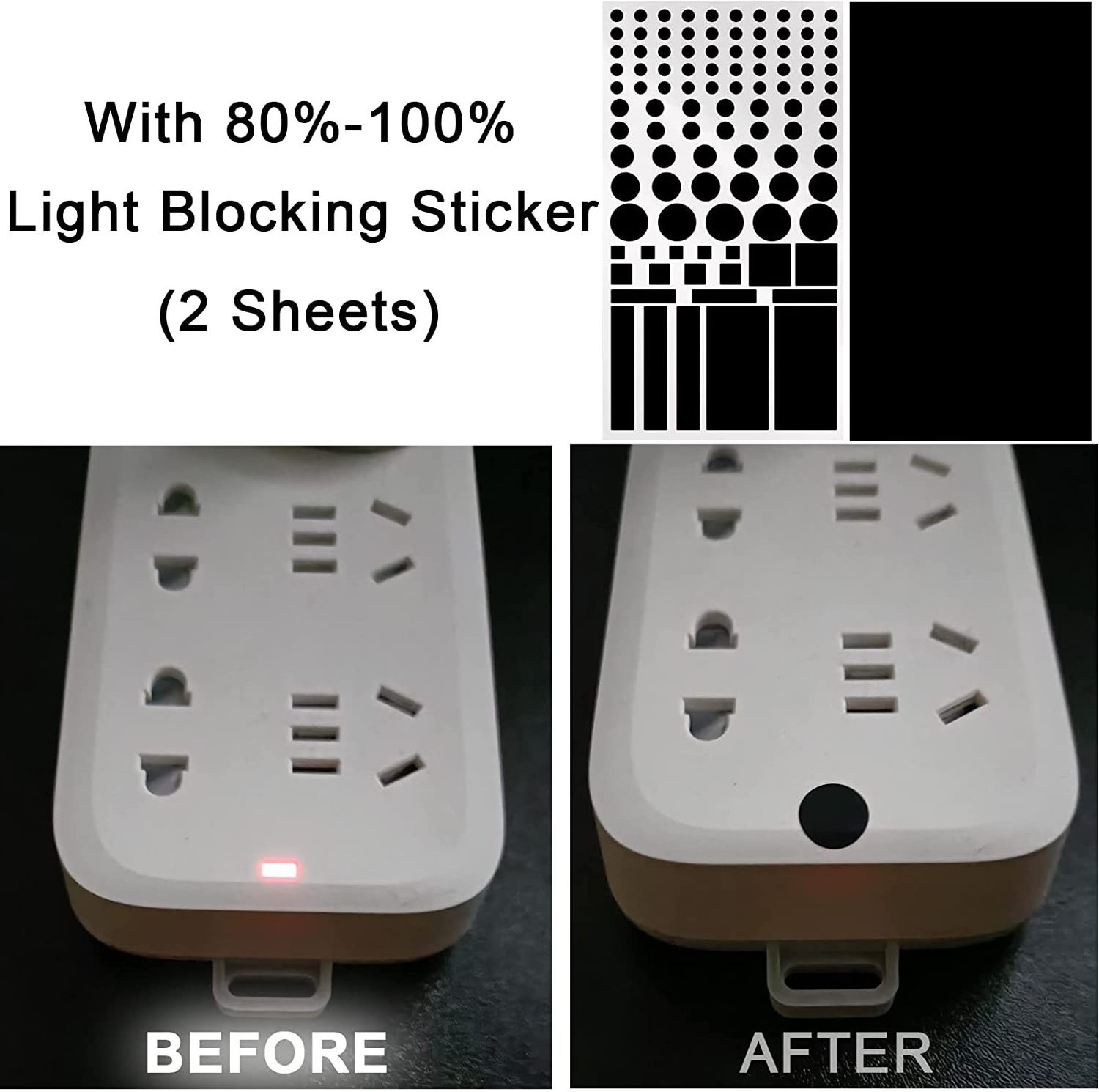 LED Light Blocking Stickers LED Light Blackout Sticker Light Dimming Stickers LED Filters Dimming Sheets Dimming 50%~80% dimming