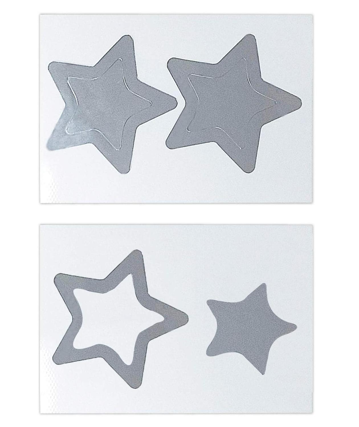 New Trends Silver Golden Star Sliver Stickers Metallic Foil Labels Custom Encouragement Star Stickers Inspirational Labels Rewar