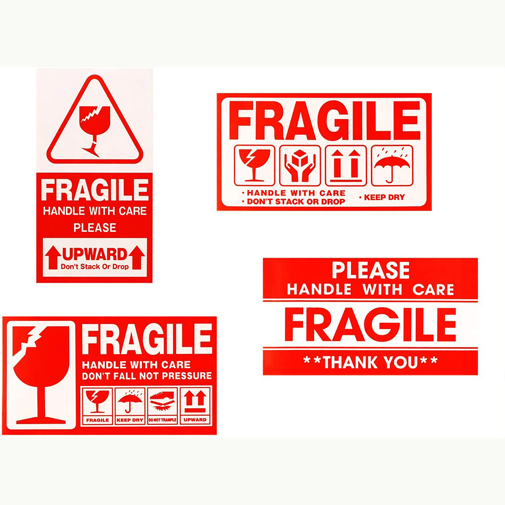 Fragile Handle with Care Warning Stickers for Shipping and Packing Custom Notice Parking Violation Stickers Tow Stickers Parking