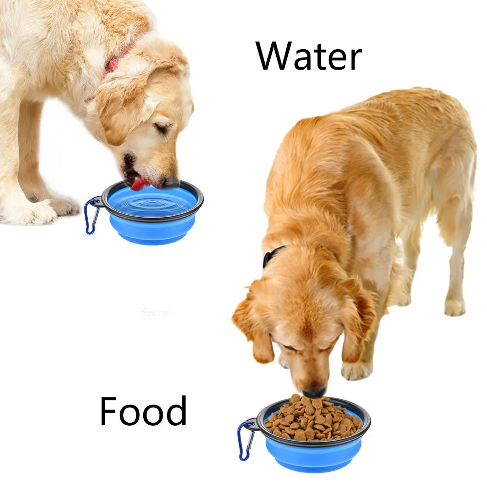 Collapsible Silicone Dog Food Water Outdoor Camping Travel Portable Folding Pet Supplies Bowl