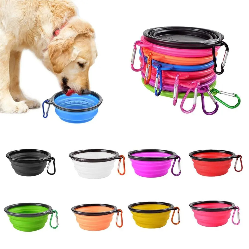 Collapsible Silicone Dog Food Water Outdoor Camping Travel Portable Folding Pet Supplies Bowl