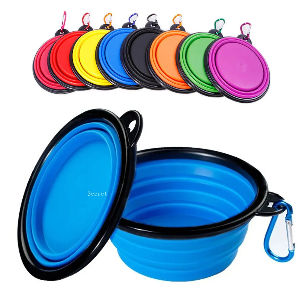 Collapsible Silicone Dog Food Water Outdoor Camping Travel Portable Folding Pet Supplies Bowl