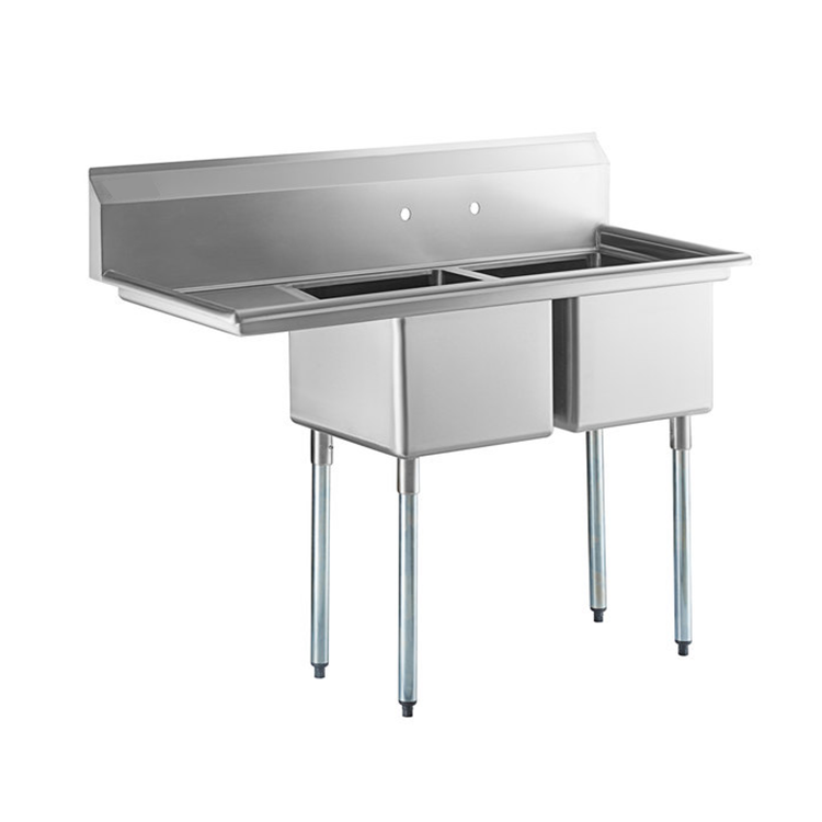 304 / 201 Stainless steel kitchen sink Customizable commercial kitchen sink table for hotel restaurant coffee bar