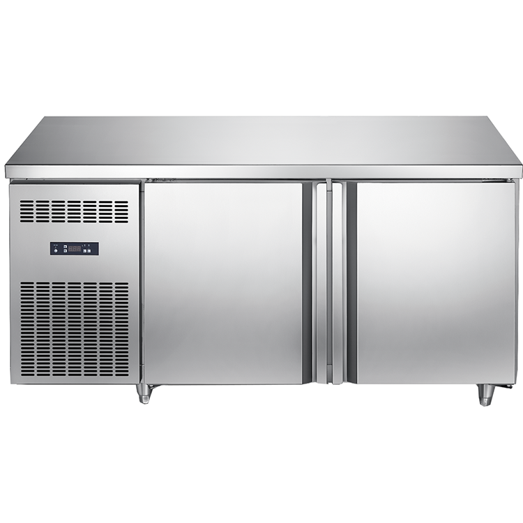 Commercial under-counter fridge freezer Top-freezer refrigerators with solid / glass door SS 304/201