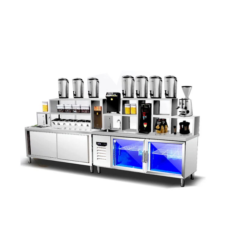 Professional All Set bubble tea equipment and design Milk Tea  Bar Counter for bubble tea shop/restaurant/station