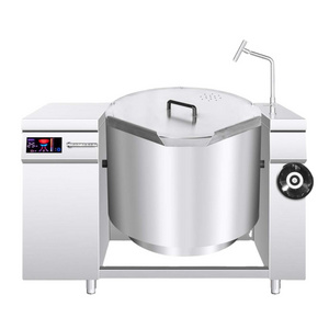 200L Big Capacity Multifunctional Soup Maker Kitchen Machine Tilting Induction Cooker Boil Pot