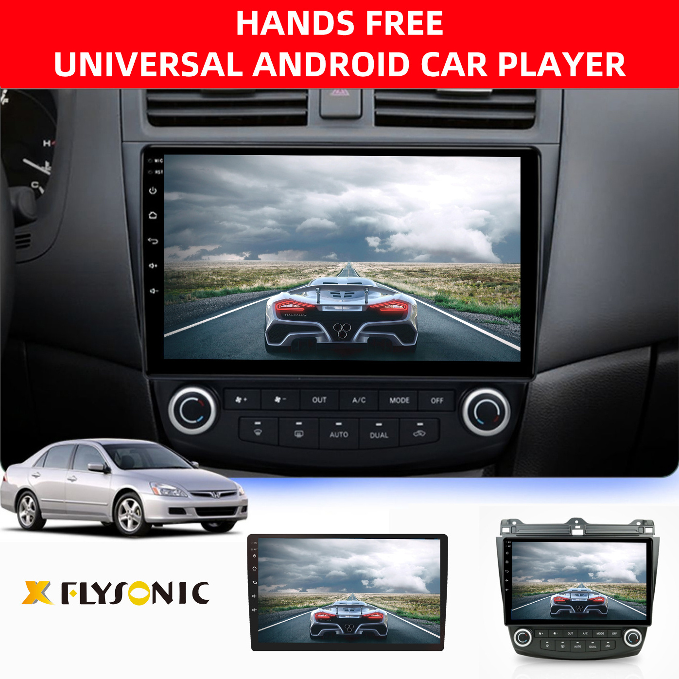 Flysonic Stereo Dvd Player 4+64G Supplier For With Gps And Rear View Camera 24 Volt Android Double Din Radio Car Radio