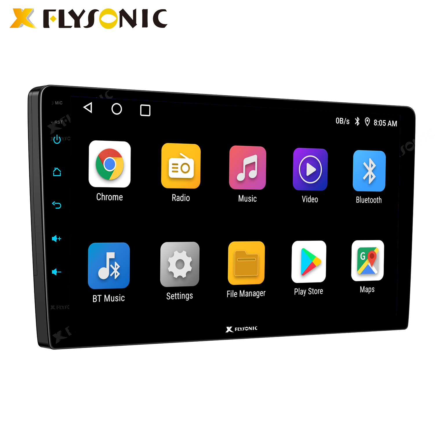 Flysonic Dashboard Universal 2 Din 9/10 inch Android 8 IPS Touch Screen Multimedia Car audio Auto stereo Car Radio Player