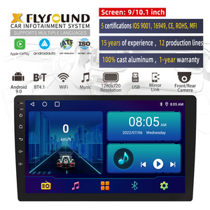 Flysonic Dashboard Universal 2 Din 9/10 inch Android 8 IPS Touch Screen Multimedia Car audio Auto stereo Car Radio Player