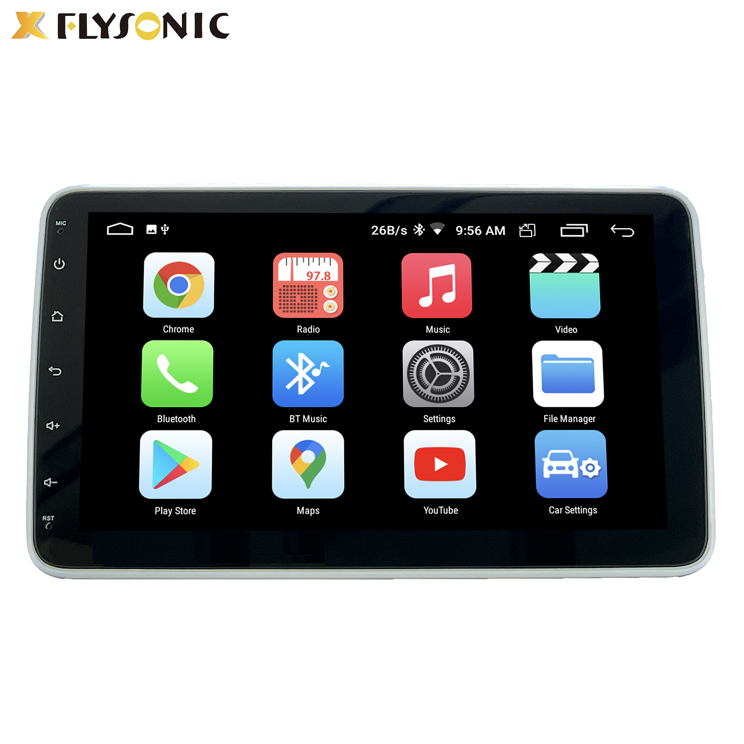 Flysonic Universal 10 inch 1 Din Touch Screen Built-in Gps Wifi Mirror Link Navigation Android Car Dvd Player