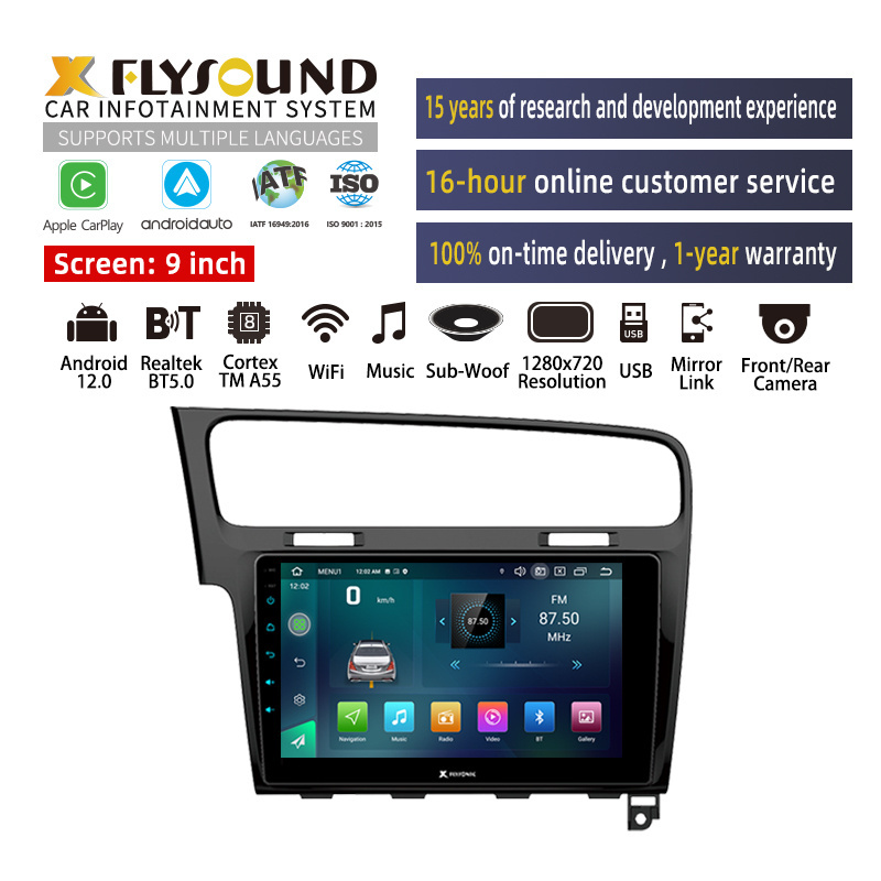 Suitable for European Car Golf MK7 Dashboard Universal 9 inch Multimedia Car Video Android 10 Car DVD Player