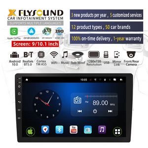 Flysonic Stereo Dvd Player 4+64G Supplier For With Gps And Rear View Camera 24 Volt Android Double Din Radio Car Radio