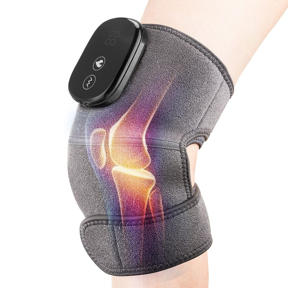 Gifts Dropshipping Heat Knee Brace Wrap Heated and Vibration Massage Knee and Joint Pain Relief Wireless Massager