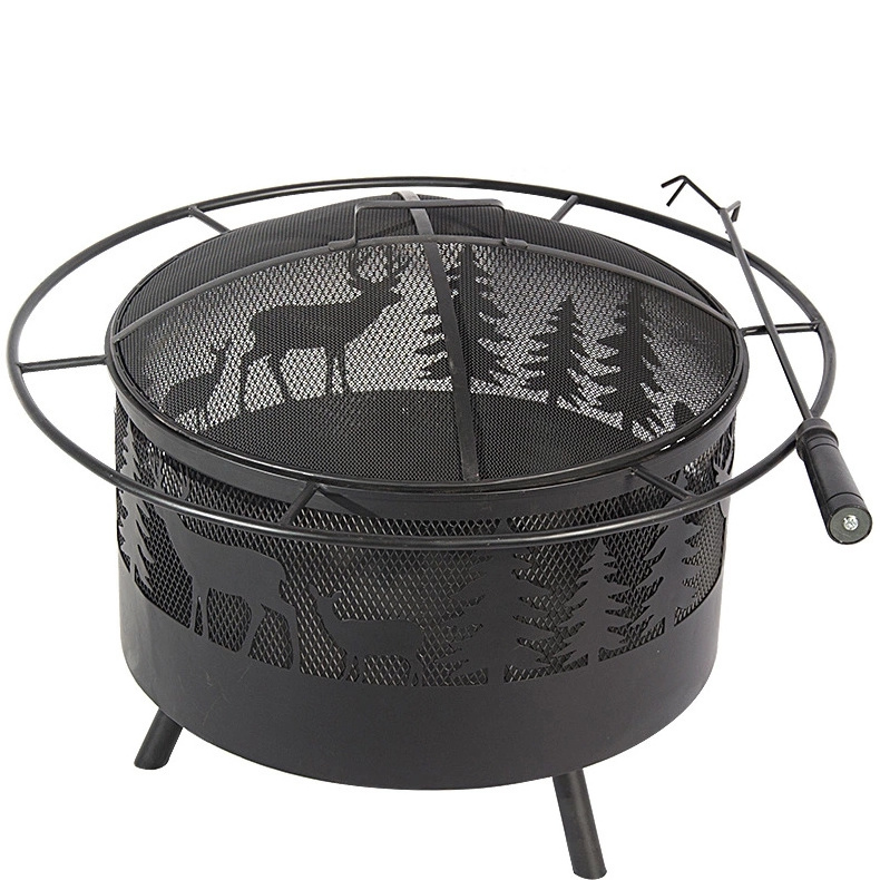 Bbq Grills Portable Wood Burning Metal Cooking Fire Pit Grill For Outdoor Garden/backyard/patio